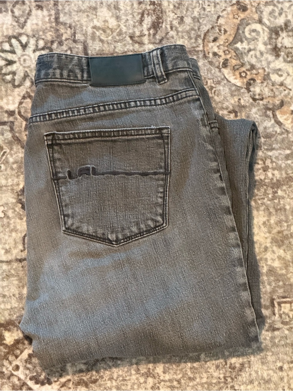 🐺 Lauren Ralph Lauren Women’s Gray Straight Jeans - Y2K Minimalist Green Tag - 8